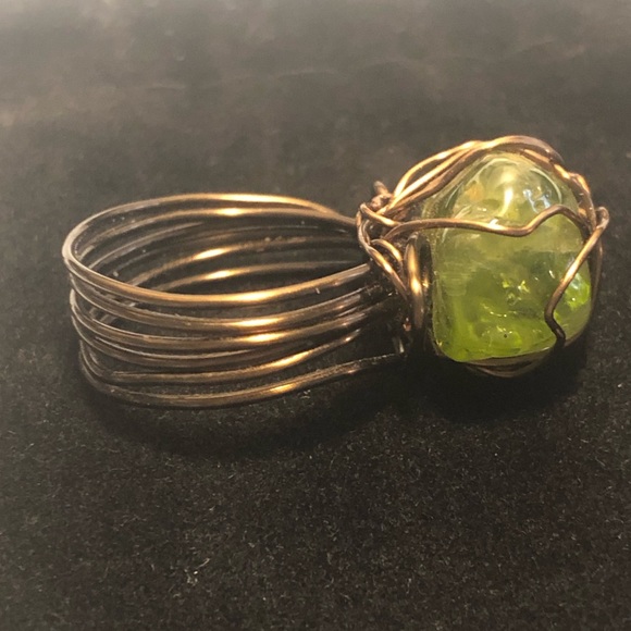 OOAK FLOURITE WIRE WRAPPED RING SIZE 6 3/4โ - Picture 3 of 3